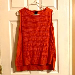 Ann Taylor medium sweater tank orange